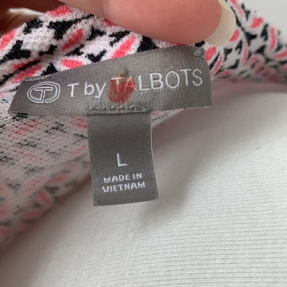 T by Talbots 3/4 Sleeve Geometric Print Knit TunicTop Sz L - Picture 5 of 8